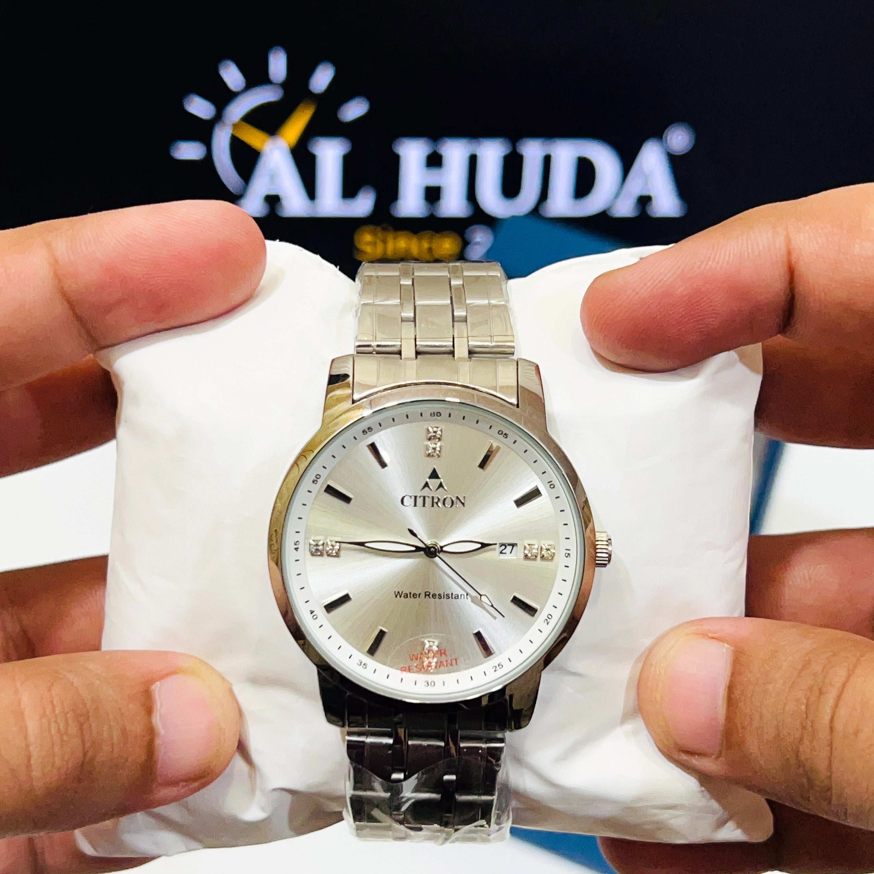 6 | CITRON Classic Silver Dial Date Watch WITH FREE BOX