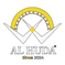 Logo of AL HUDA with a yellow and white design on a white background